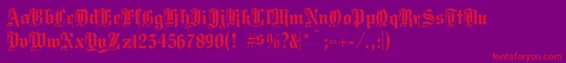 Middst Font – Red Fonts on Purple Background