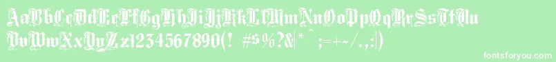 フォントMiddst – 緑の背景に白い文字