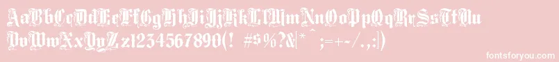 Middst Font – White Fonts on Pink Background