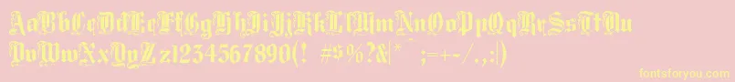 Middst Font – Yellow Fonts on Pink Background