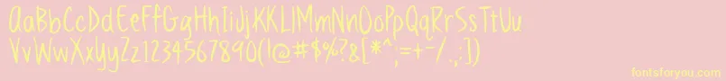 VanillaTwilight Font – Yellow Fonts on Pink Background