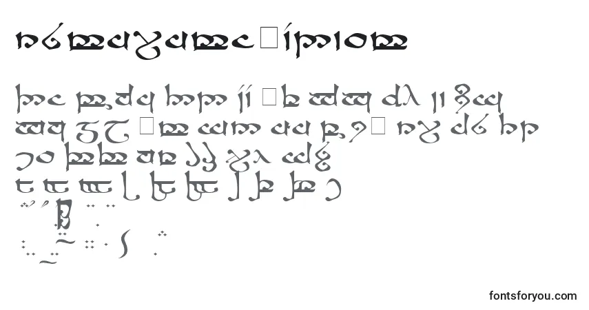 Czcionka RsmoromaMedium – alfabet, cyfry, specjalne znaki