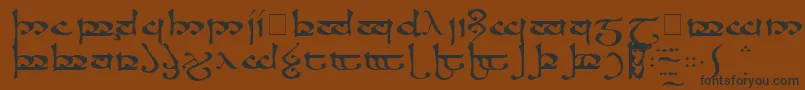 Więcej informacji o czcionce RsmoromaMedium Czcionka RsmoromaMedium – czarne czcionki na brązowym tle