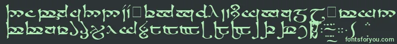 RsmoromaMedium Font – Green Fonts on Black Background