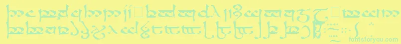 Шрифт RsmoromaMedium – зелёные шрифты на жёлтом фоне