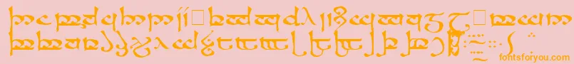 RsmoromaMedium Font – Orange Fonts on Pink Background