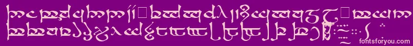 RsmoromaMedium Font – Pink Fonts on Purple Background