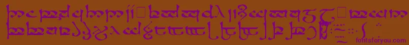 RsmoromaMedium Font – Purple Fonts on Brown Background