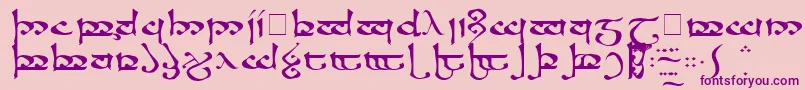 RsmoromaMedium Font – Purple Fonts on Pink Background
