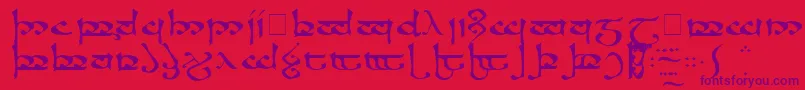 RsmoromaMedium Font – Purple Fonts on Red Background