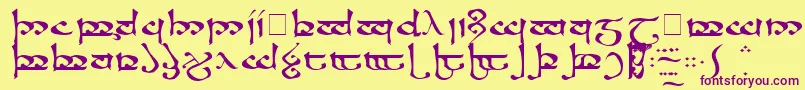 RsmoromaMedium Font – Purple Fonts on Yellow Background