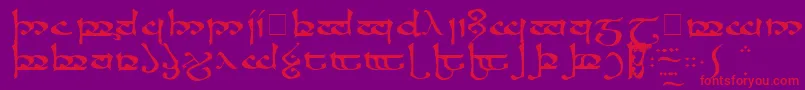 RsmoromaMedium Font – Red Fonts on Purple Background