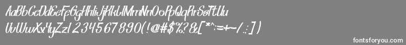 フォントShiningPearl – 灰色の背景に白い文字