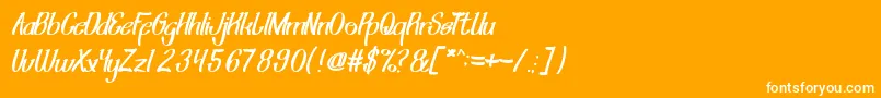 ShiningPearl Font – White Fonts on Orange Background