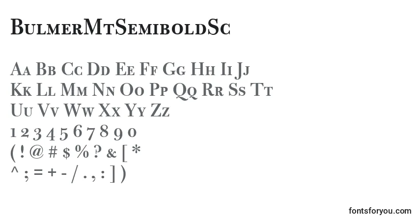 Schriftart BulmerMtSemiboldSc – Alphabet, Zahlen, spezielle Symbole