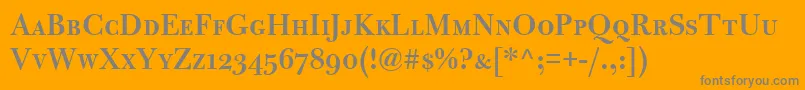 BulmerMtSemiboldSc Font – Gray Fonts on Orange Background