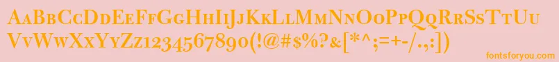 BulmerMtSemiboldSc Font – Orange Fonts on Pink Background