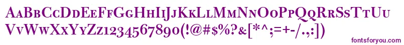 BulmerMtSemiboldSc Font – Purple Fonts on White Background