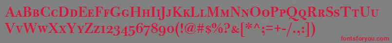 BulmerMtSemiboldSc Font – Red Fonts on Gray Background