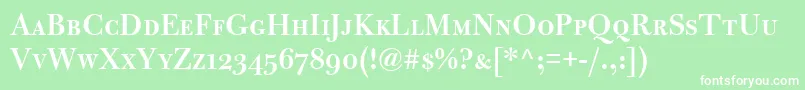 BulmerMtSemiboldSc Font – White Fonts on Green Background