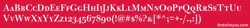 BulmerMtSemiboldSc Font – White Fonts on Red Background