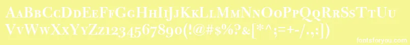 BulmerMtSemiboldSc Font – White Fonts on Yellow Background