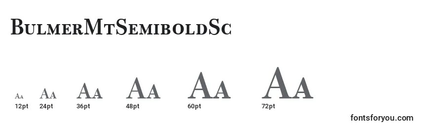Размеры шрифта BulmerMtSemiboldSc