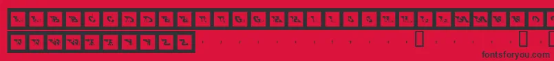 Bigftcp Font – Black Fonts on Red Background
