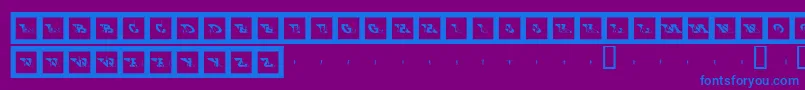 Bigftcp Font – Blue Fonts on Purple Background