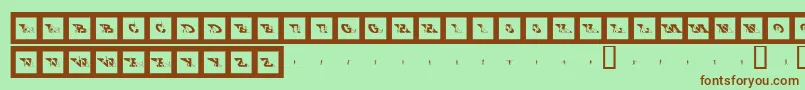 Bigftcp Font – Brown Fonts on Green Background
