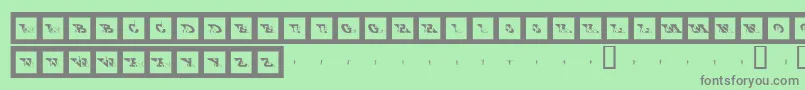 Bigftcp Font – Gray Fonts on Green Background