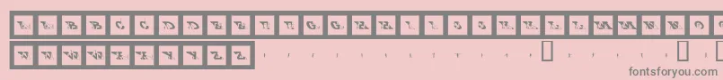 Bigftcp Font – Gray Fonts on Pink Background