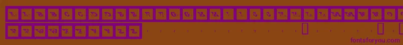 Bigftcp Font – Purple Fonts on Brown Background