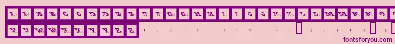 Bigftcp Font – Purple Fonts on Pink Background