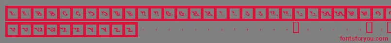 Bigftcp Font – Red Fonts on Gray Background