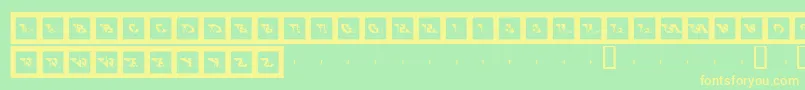 Bigftcp Font – Yellow Fonts on Green Background