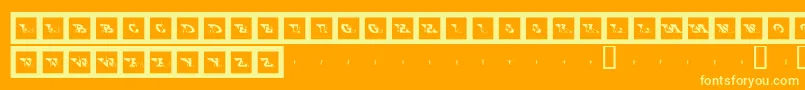 Bigftcp Font – Yellow Fonts on Orange Background