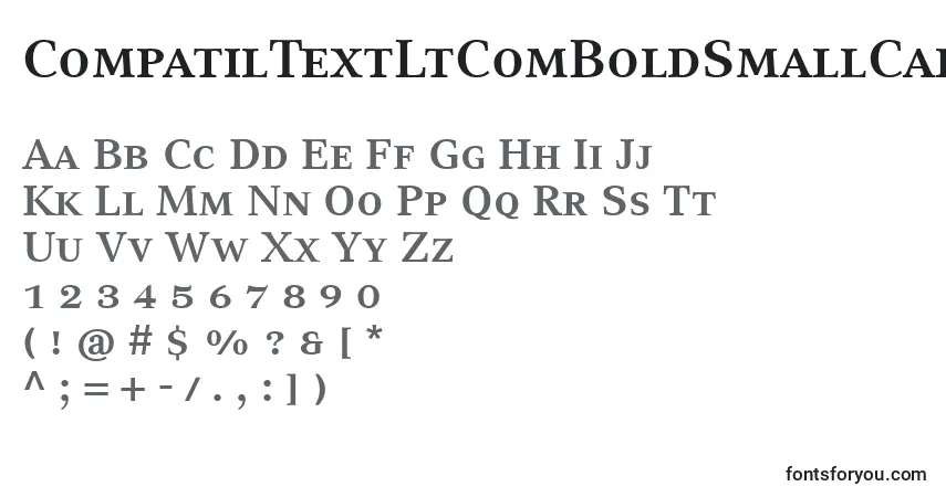 Czcionka CompatilTextLtComBoldSmallCaps – alfabet, cyfry, specjalne znaki