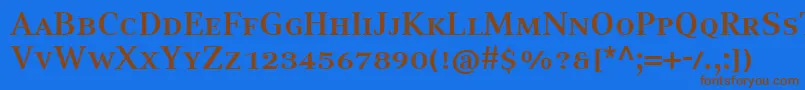 CompatilTextLtComBoldSmallCaps Font – Brown Fonts on Blue Background