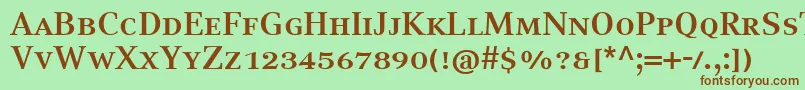 Шрифт CompatilTextLtComBoldSmallCaps – коричневые шрифты на зелёном фоне