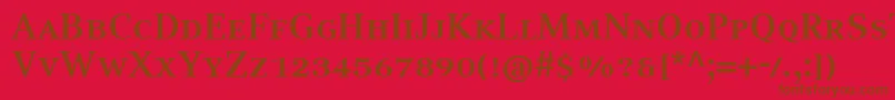 CompatilTextLtComBoldSmallCaps Font – Brown Fonts on Red Background