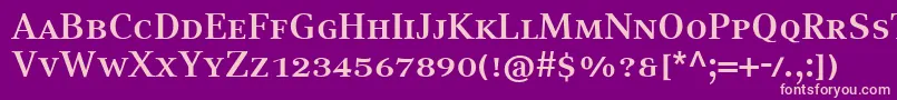 CompatilTextLtComBoldSmallCaps Font – Pink Fonts on Purple Background