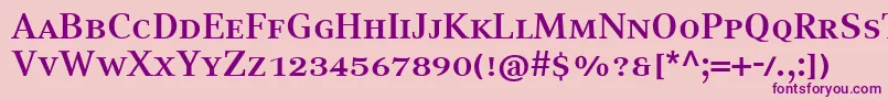 CompatilTextLtComBoldSmallCaps Font – Purple Fonts on Pink Background