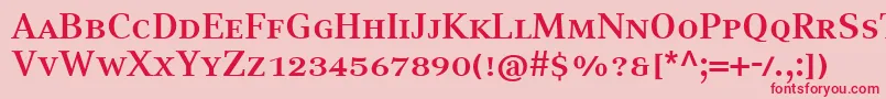 CompatilTextLtComBoldSmallCaps Font – Red Fonts on Pink Background