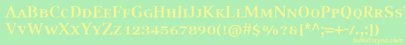 CompatilTextLtComBoldSmallCaps Font – Yellow Fonts on Green Background