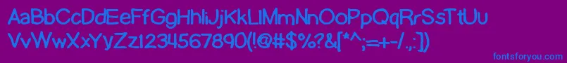 LamebrainBrk Font – Blue Fonts on Purple Background