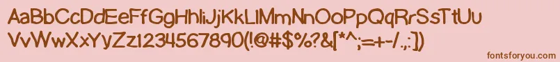 LamebrainBrk Font – Brown Fonts on Pink Background