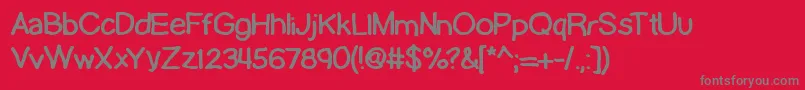 LamebrainBrk Font – Gray Fonts on Red Background