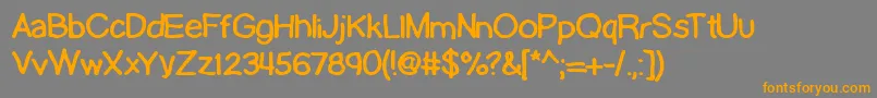 LamebrainBrk Font – Orange Fonts on Gray Background