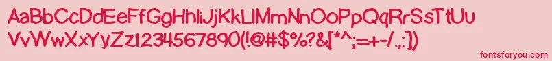 LamebrainBrk Font – Red Fonts on Pink Background